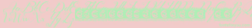 Glamoury Free Font – Green Fonts on Pink Background