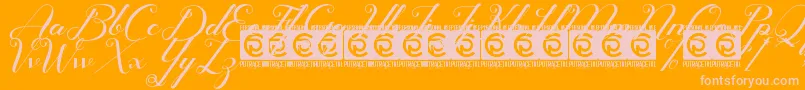 Glamoury Free Font – Pink Fonts on Orange Background