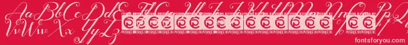 Glamoury Free Font – Pink Fonts on Red Background