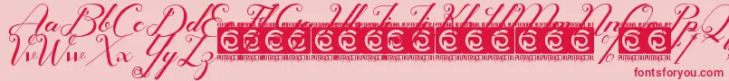 Glamoury Free-Schriftart – Rote Schriften auf rosa Hintergrund