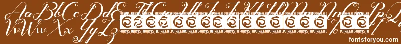 Glamoury Free Font – White Fonts on Brown Background