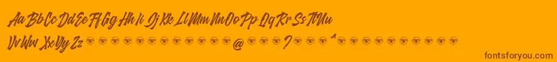 glarious Font – Brown Fonts on Orange Background