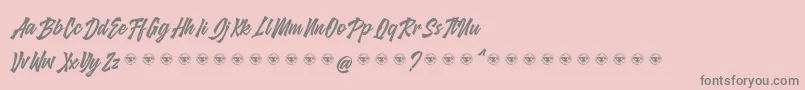 glarious Font – Gray Fonts on Pink Background