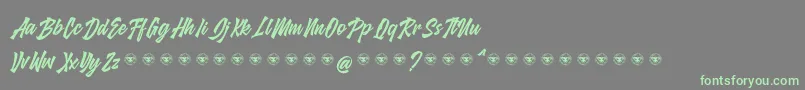 glarious Font – Green Fonts on Gray Background