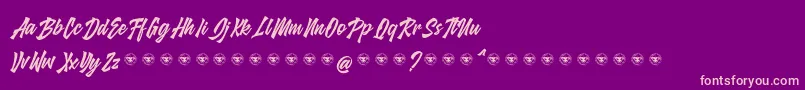 glarious Font – Pink Fonts on Purple Background