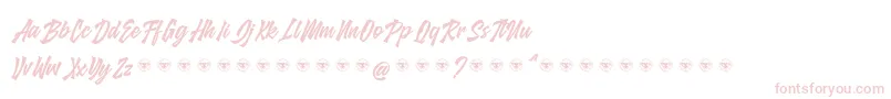 glarious-Schriftart – Rosa Schriften auf weißem Hintergrund