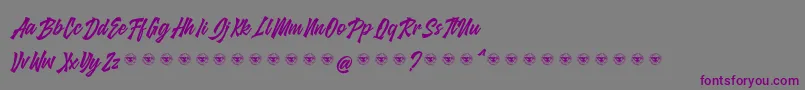 glarious Font – Purple Fonts on Gray Background