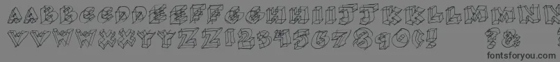 Glass Font – Black Fonts on Gray Background