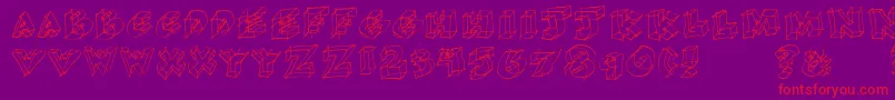 Glass Font – Red Fonts on Purple Background