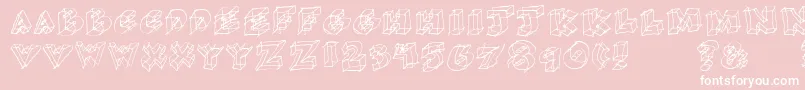 Glass Font – White Fonts on Pink Background