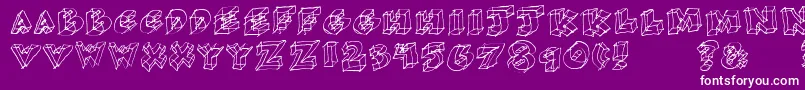 Glass Font – White Fonts on Purple Background