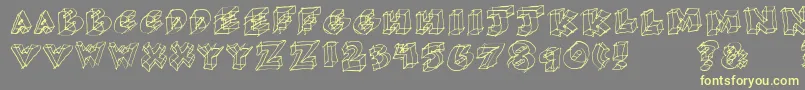 Glass Font – Yellow Fonts on Gray Background