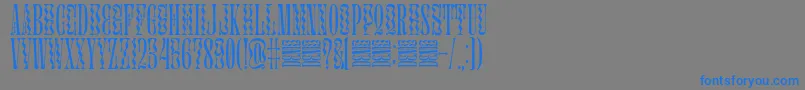 Glassure-Schriftart – Blaue Schriften auf grauem Hintergrund
