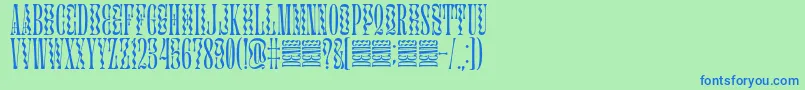 Шрифт Glassure – синие шрифты на зелёном фоне