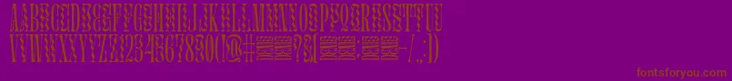 Police Glassure – polices brunes sur fond violet
