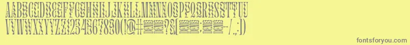 フォントGlassure – 黄色の背景に灰色の文字