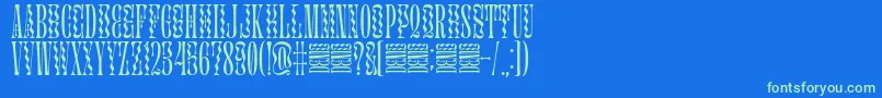 Шрифт Glassure – зелёные шрифты на синем фоне