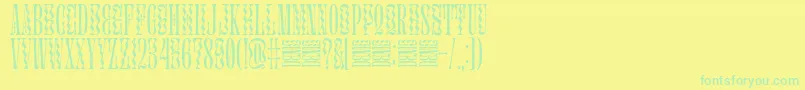 Glassure Font – Green Fonts on Yellow Background