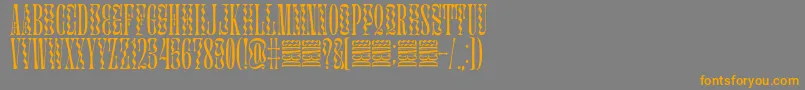 Glassure-Schriftart – Orangefarbene Schriften auf grauem Hintergrund