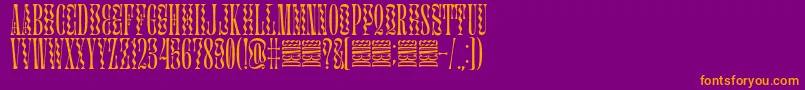 Glassure-fontti – oranssit fontit violetilla taustalla