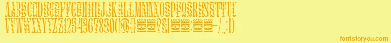 Glassure Font – Orange Fonts on Yellow Background