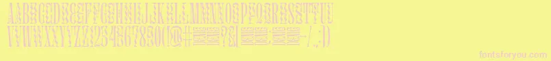 Fonte Glassure – fontes rosa em um fundo amarelo