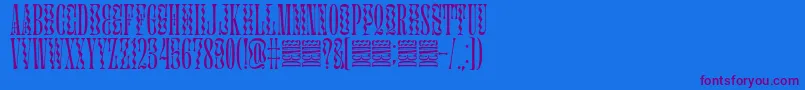 Glassure Font – Purple Fonts on Blue Background