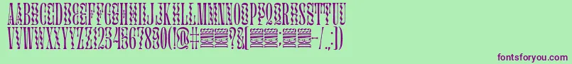 Glassure-Schriftart – Violette Schriften auf grünem Hintergrund