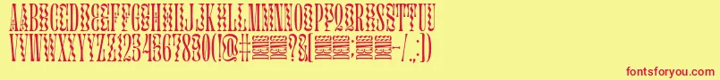 Glassure Font – Red Fonts on Yellow Background