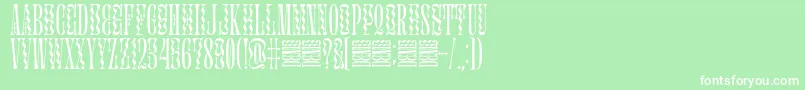 フォントGlassure – 緑の背景に白い文字