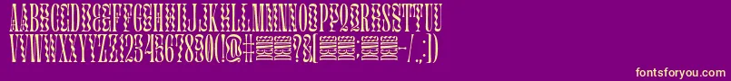 Glassure Font – Yellow Fonts on Purple Background