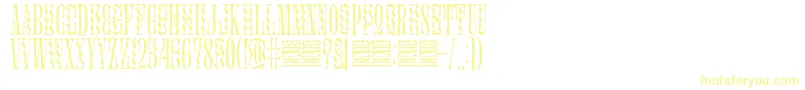 フォントGlassure – 白い背景に黄色の文字