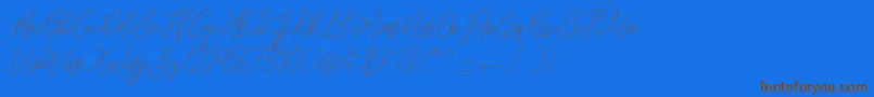 Weitere Informationen zur Glaudiana-Schriftart Glaudiana-Schriftart – Braune Schriften auf blauem Hintergrund
