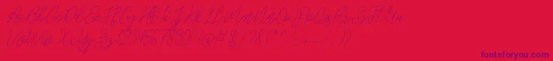Glaudiana Font – Purple Fonts on Red Background