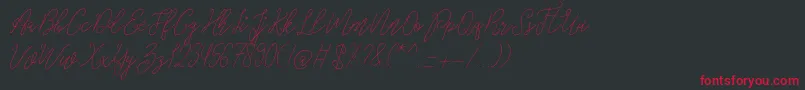 Glaudiana Font – Red Fonts on Black Background