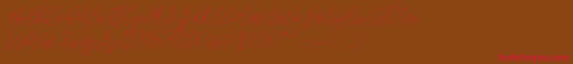 Glaudiana Font – Red Fonts on Brown Background