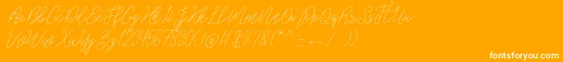 Glaudiana Font – White Fonts on Orange Background