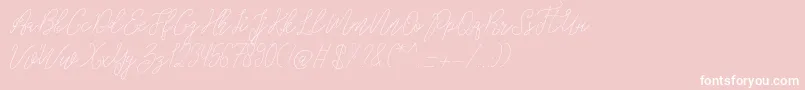 Glaudiana Font – White Fonts on Pink Background