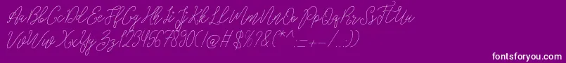 Glaudiana Font – White Fonts on Purple Background