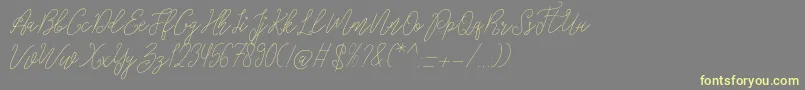 Glaudiana Font – Yellow Fonts on Gray Background
