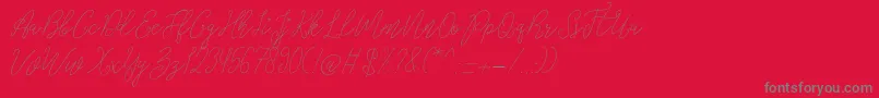 Glaudiana Font – Gray Fonts on Red Background