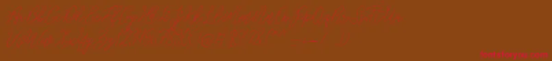 Glaudiana Font – Red Fonts on Brown Background