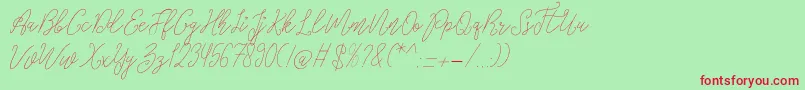 Glaudiana Font – Red Fonts on Green Background