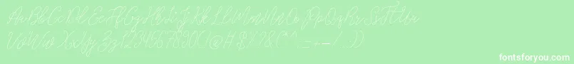 Glaudiana Font – White Fonts on Green Background