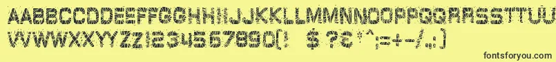 glazkrak Font – Black Fonts on Yellow Background