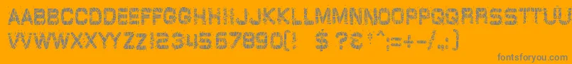 glazkrak Font – Gray Fonts on Orange Background