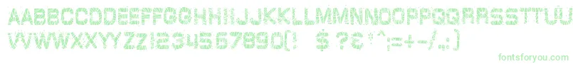 glazkrak-Schriftart – Grüne Schriften