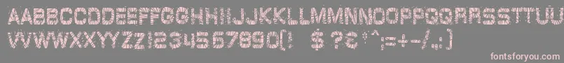 glazkrak-Schriftart – Rosa Schriften auf grauem Hintergrund