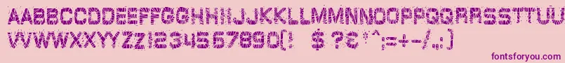 glazkrak-Schriftart – Violette Schriften auf rosa Hintergrund