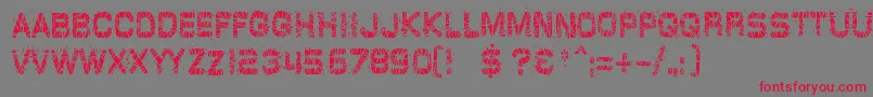 glazkrak Font – Red Fonts on Gray Background